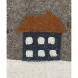 Hand Felted Wool Christmas Pillow Cover, Sleigh Village‚ 12"x24"Arcadia Home