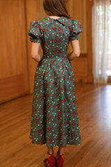 Sophia Dress in Evergreen Merry Ditsy