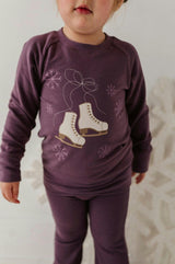 Girls Raglan Sweatshirt in Ice Skates