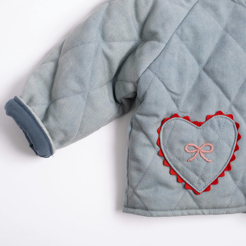 Quilted Jacket in Denim Darling