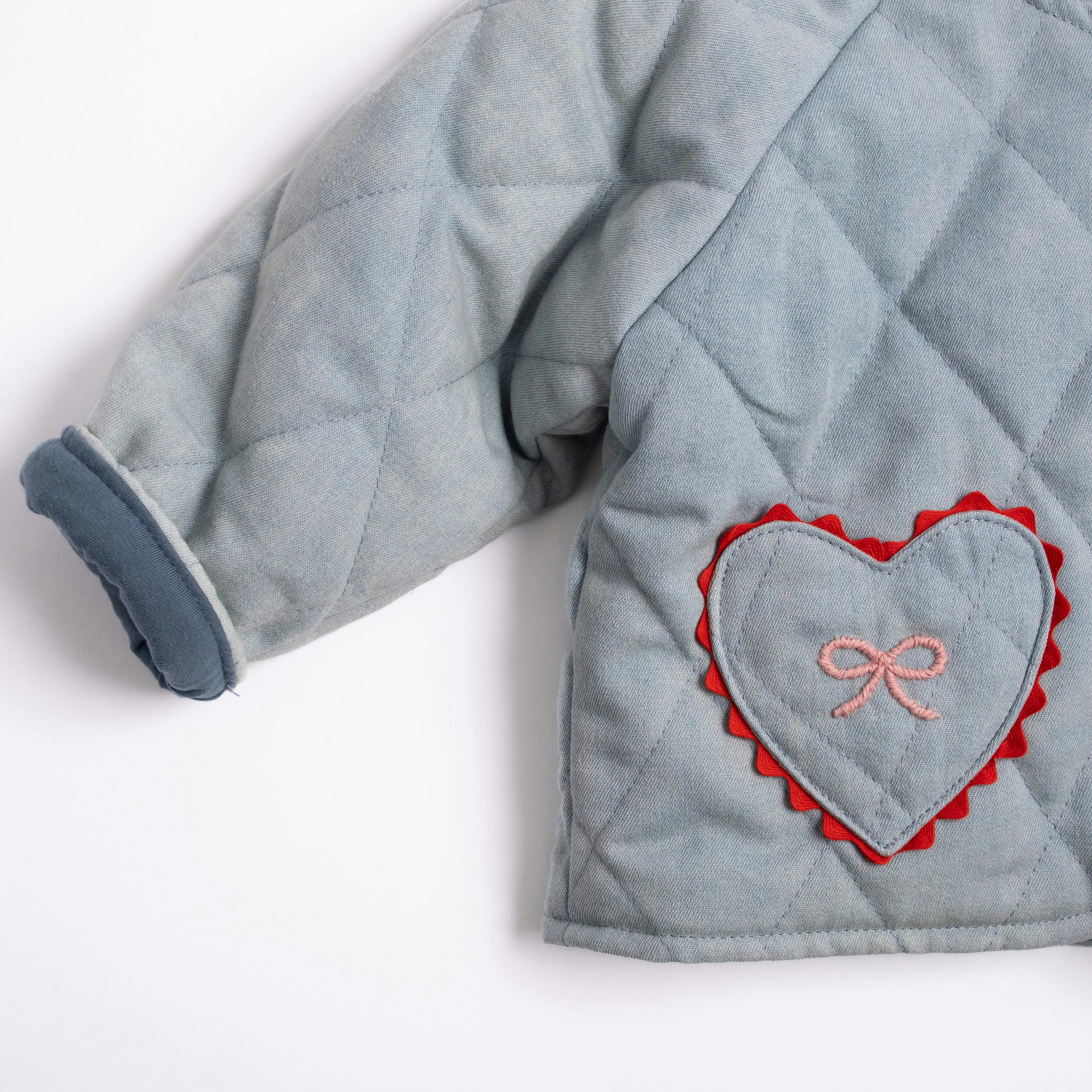 Quilted Jacket in Denim Darling