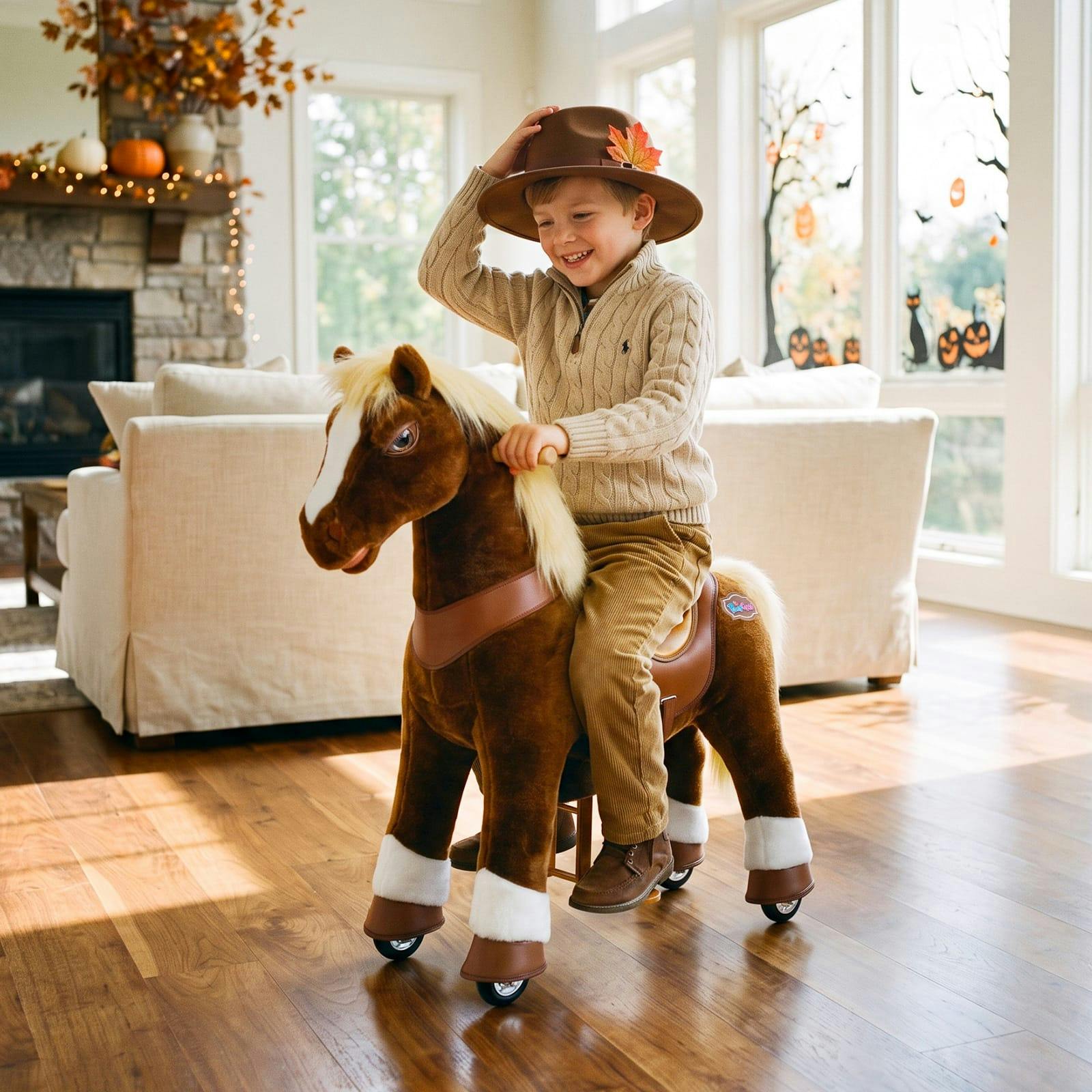 Model Y® Horse Ride-On Toy Age 4–7 – Brown
