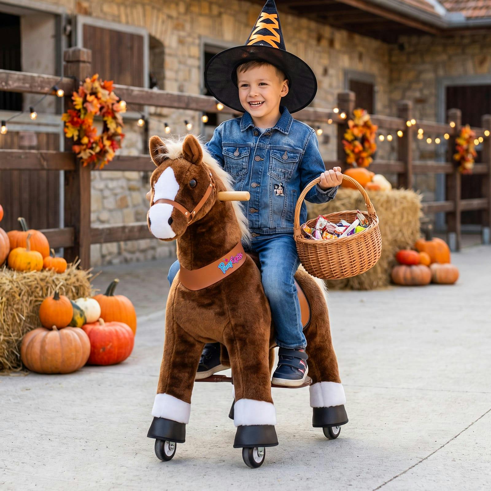 Model U® Horse Ride-On Toy Age 4–7 – Brown