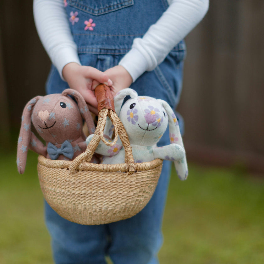 Knit Patterned Bunny Plush - Duke
