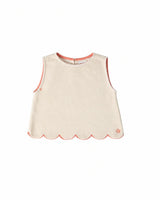 girls sofia scallop tank