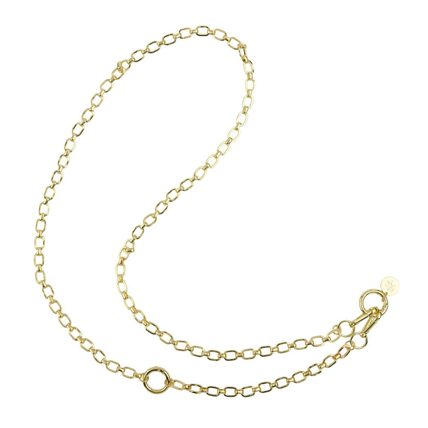 Packed Party Gold Standard Matte Gold Phone Chain - 26-Inch Sleek Matte Gold Link Chain with Gold Clips and Keyring Clasp for Phone Cases and Pouches