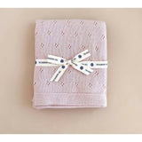 Heirloom Pique Blanket, Light Grey | Organic Cotton