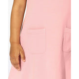 Dusty Rose Bamboo Terry Daywear Girls' Short Sleeve Dress