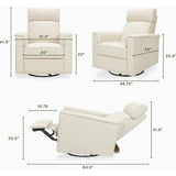 Willa Pro Power Glider Recliner w/ Power Lumbar in Performance Ivory Boucle
