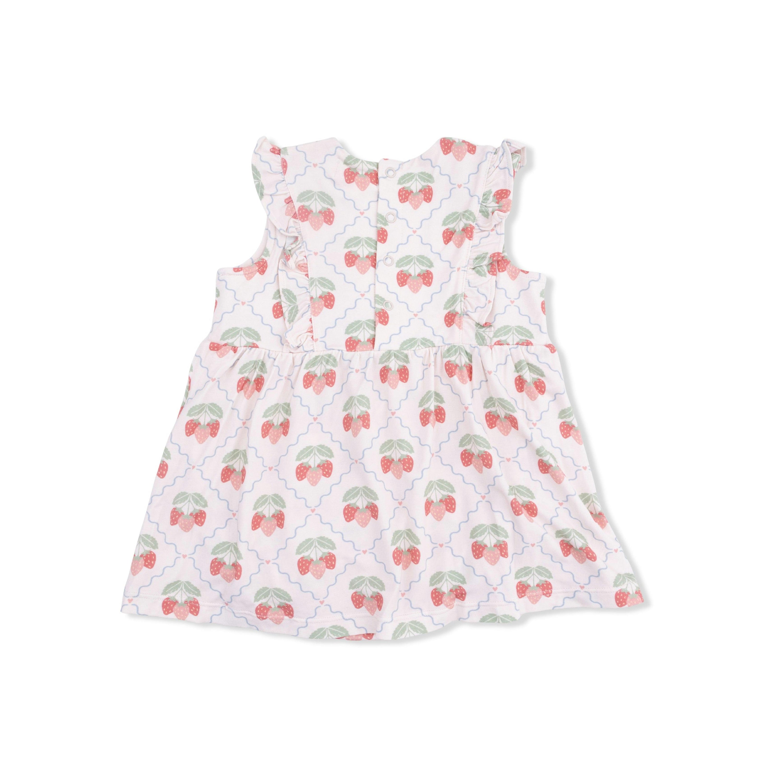 Sweet Strawberries - Ruffle Bodysuit Dress