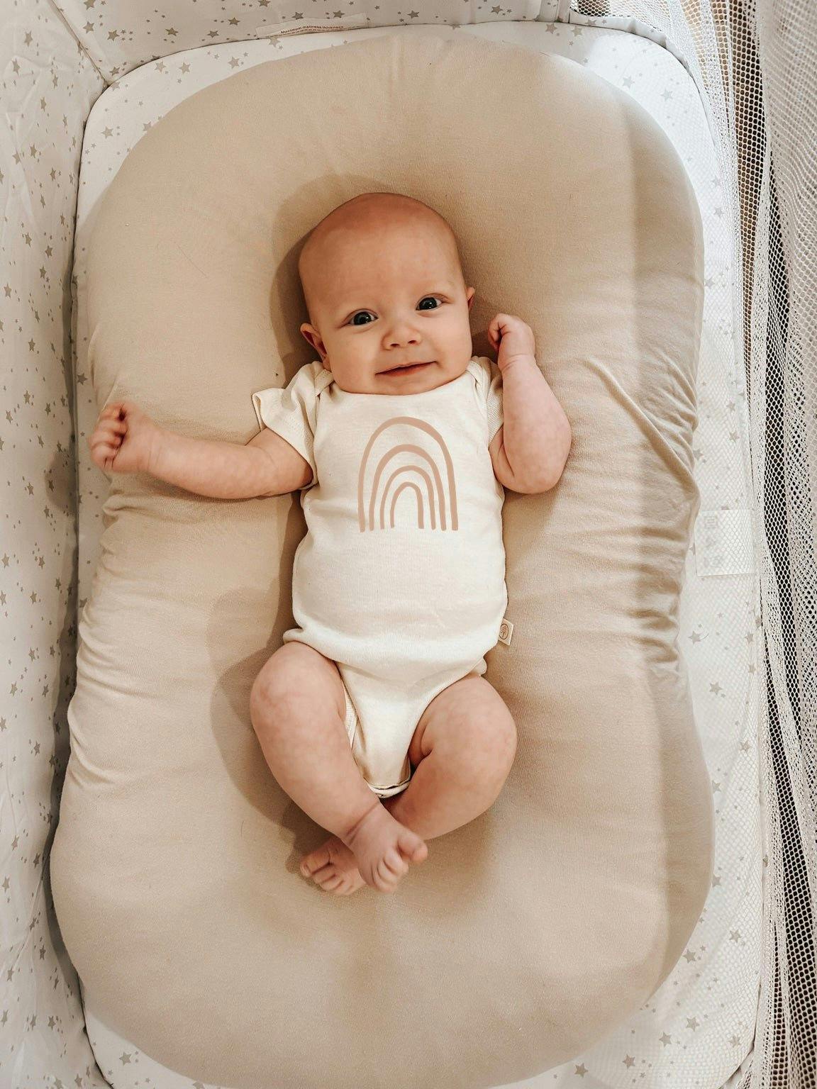 Rainbow Clay Organic Cotton Short Sleeve Baby Bodysuit