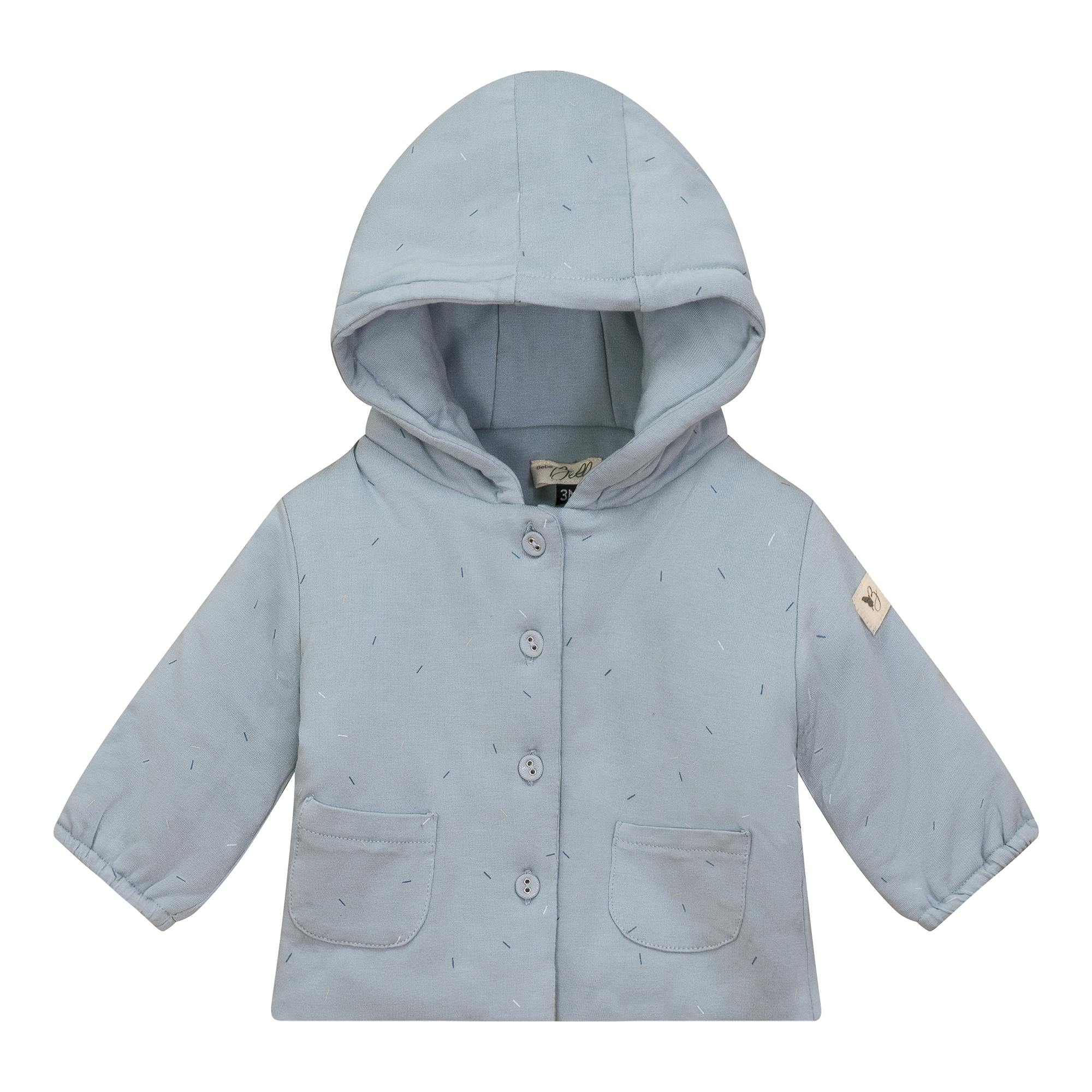 Sprinkle Print Puffy Jacket Blue Mist
