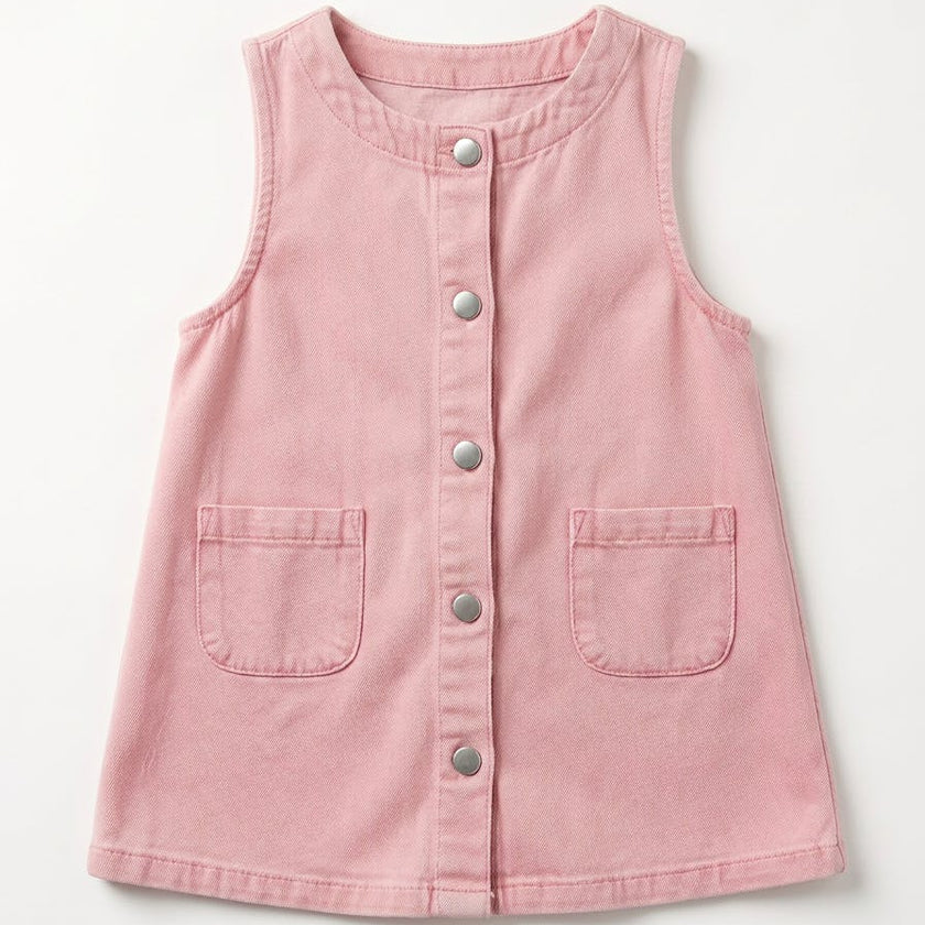 Girls Washed Denim Jumper