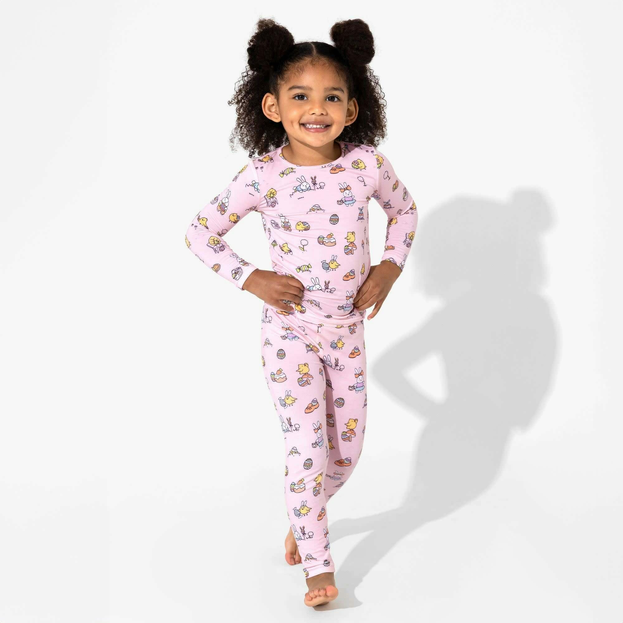 Easter Pink Bamboo Kids Pajamas