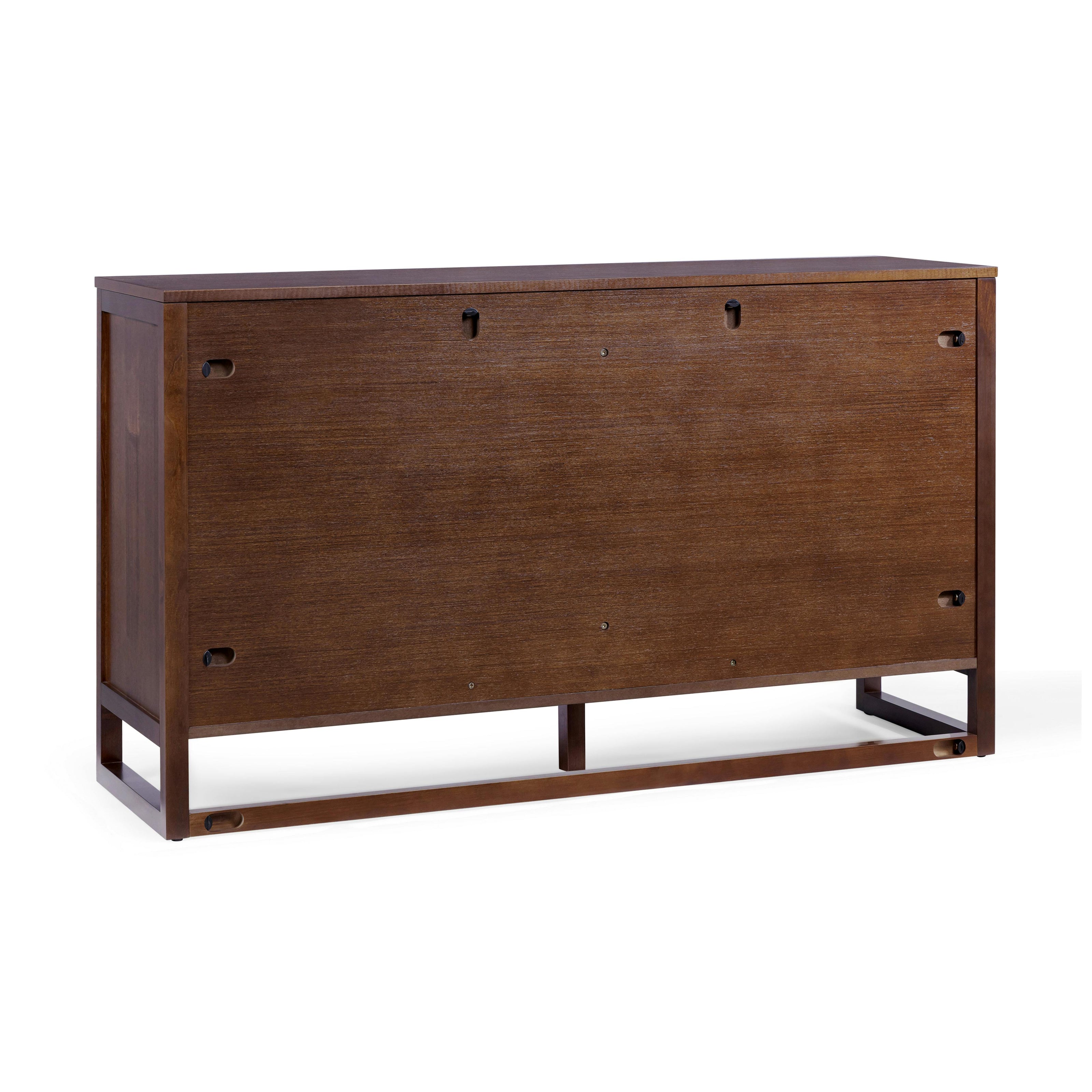 Hatteras Sideboard Cabinet with 4 Rattan Inlay Doors and Adjustable Shelf