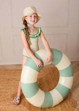 Annie Apple Print Ruffle Detail Swimsuit in Green (12mths- 10yrs)