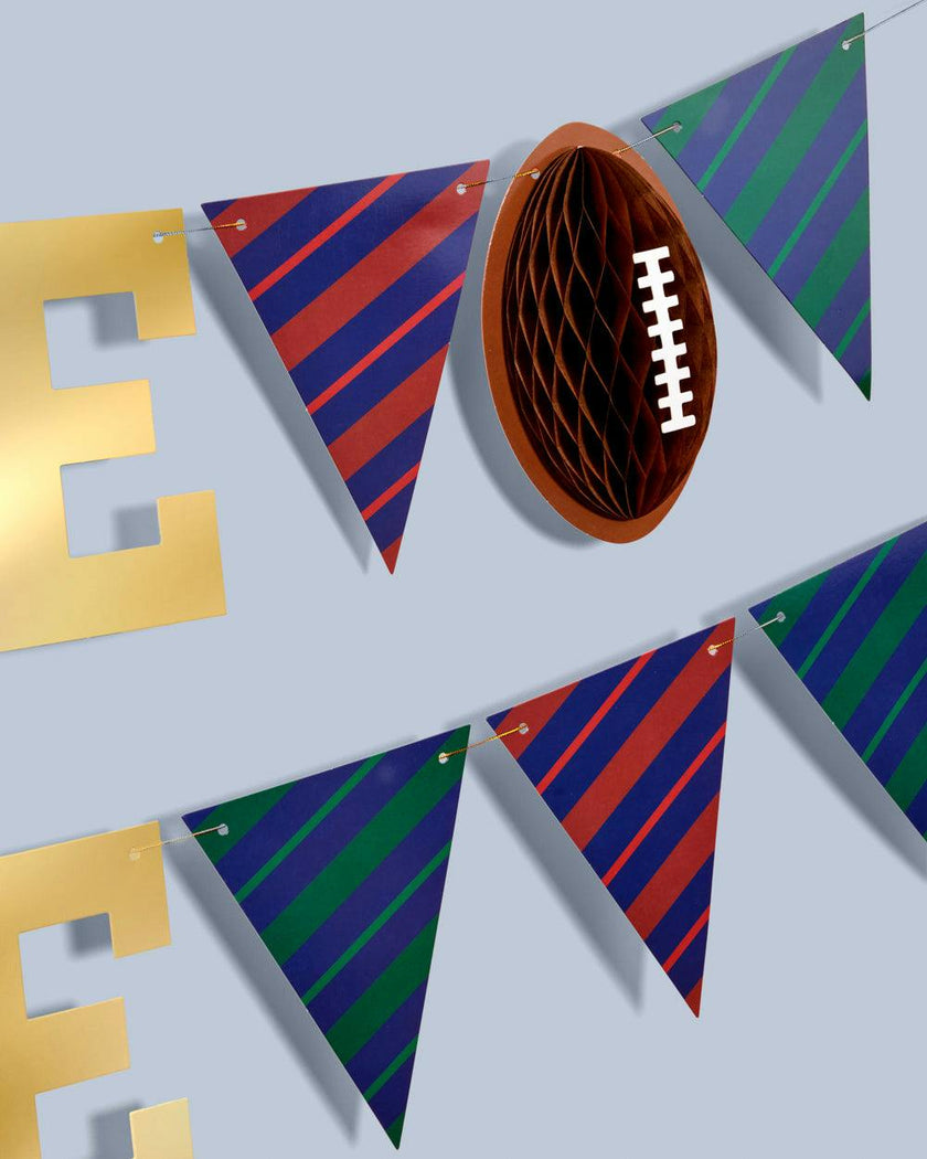 Game Time Banner - gold foil banner