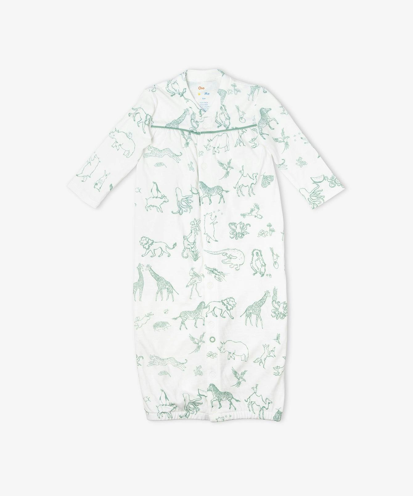 Convertible Gown, Seafoam Animal Parade