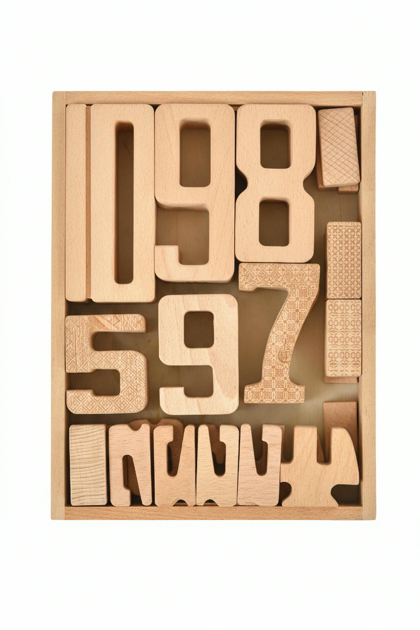 Montessori Wooden Number Blocks | Self-Correcting Math Manipulatives for Counting, Addition & Subtraction