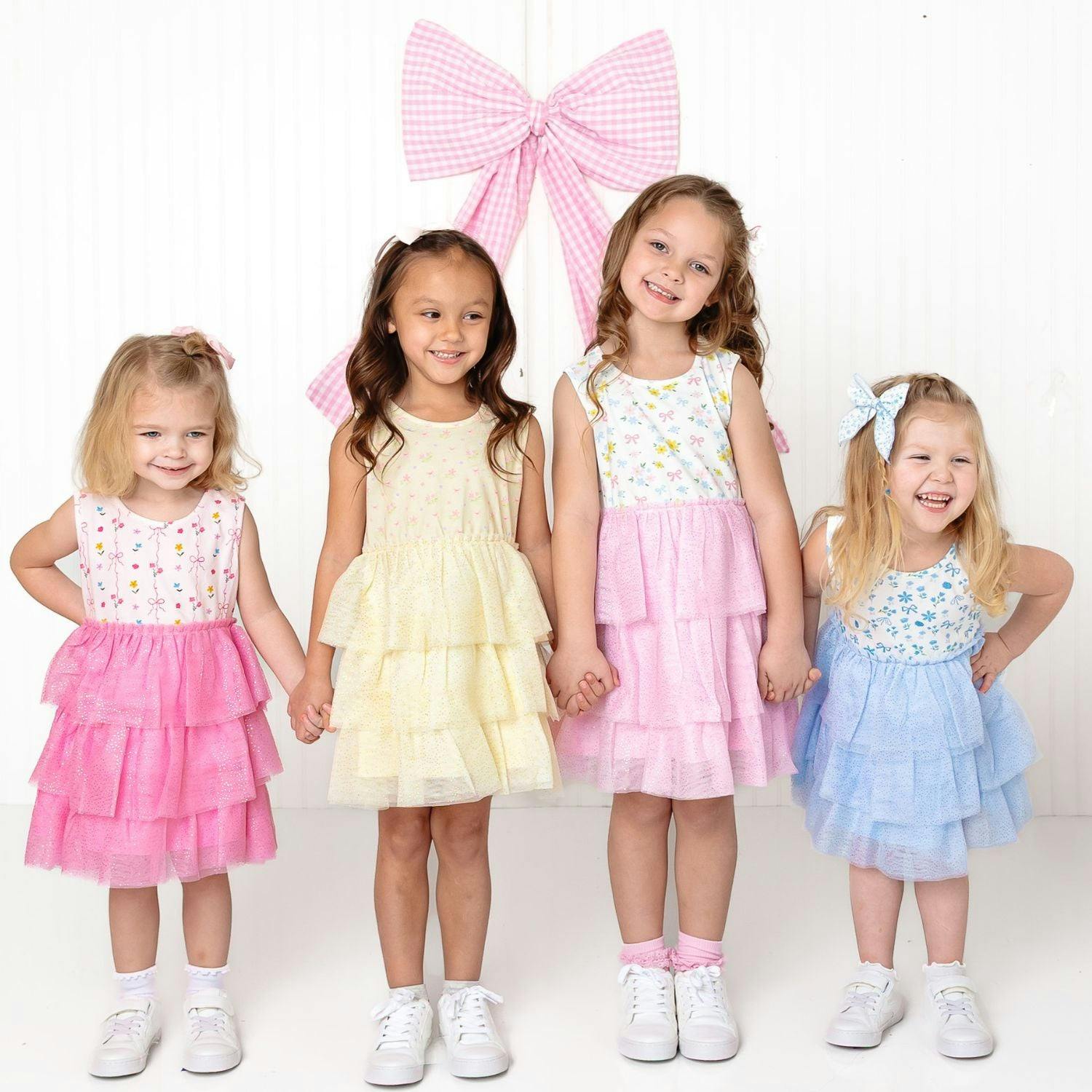 Sky Floral Tank Tutu Dress