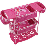 Peppa Doll Twin Care Station - Pink & White Dots