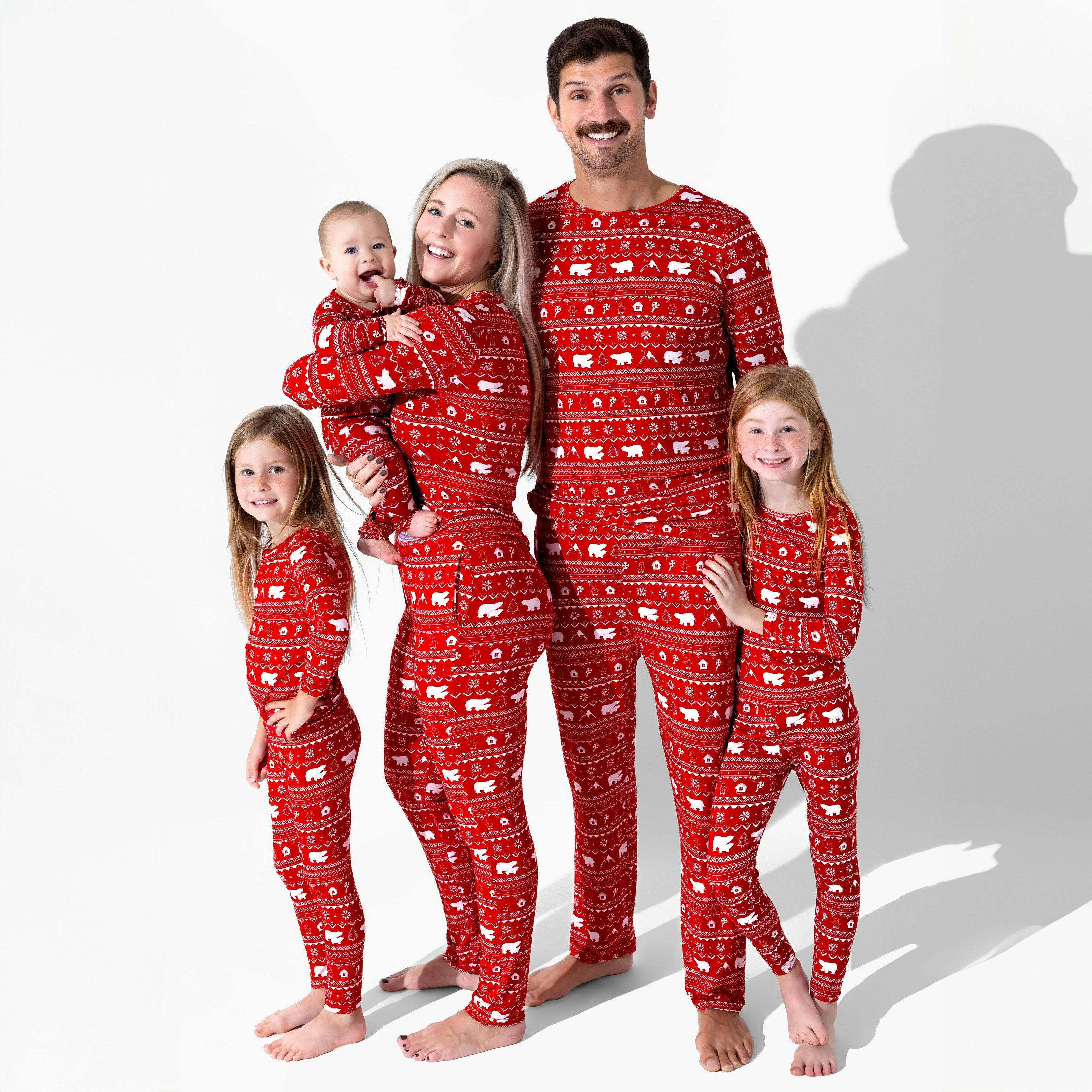 Polar Isle Red Bamboo Convertible Footie