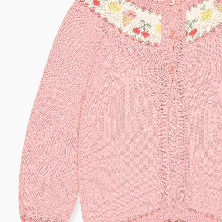 Dusty Pink Helado Cotton Girl Cardigan