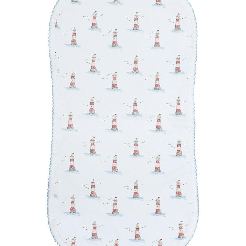 Lighthouse Print Burp Cloth