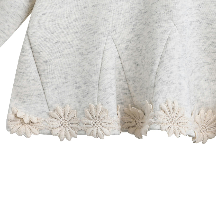 Beige Lace-Trim Set