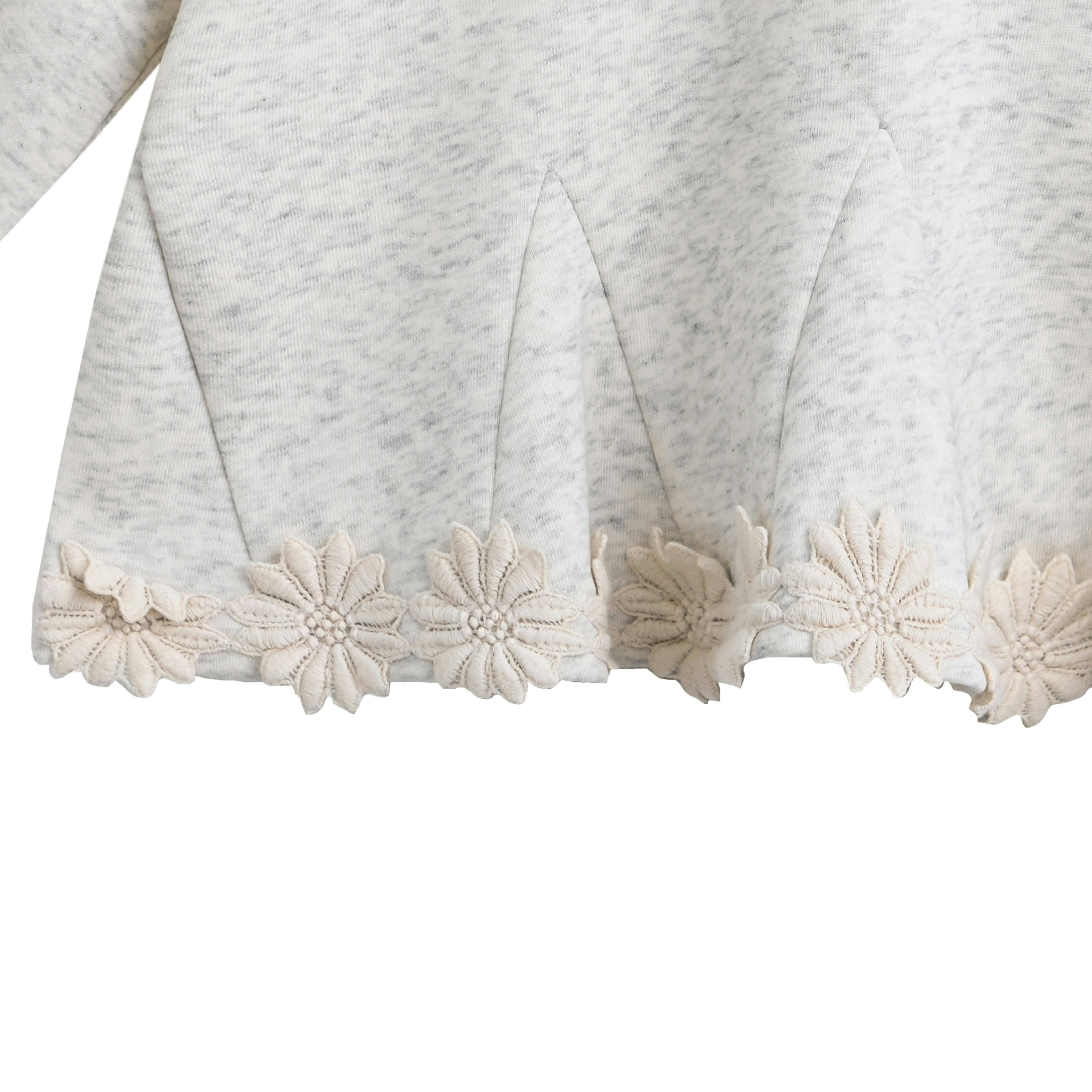 Beige Lace-Trim Set