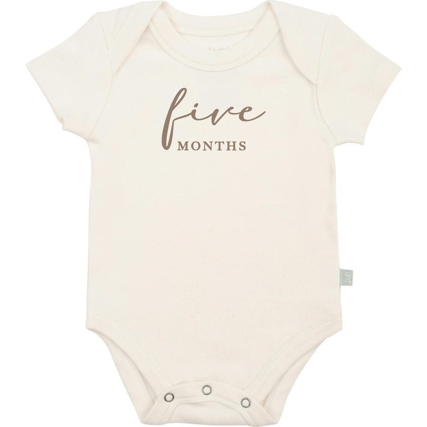graphic bodysuit | five months milestone charcoal