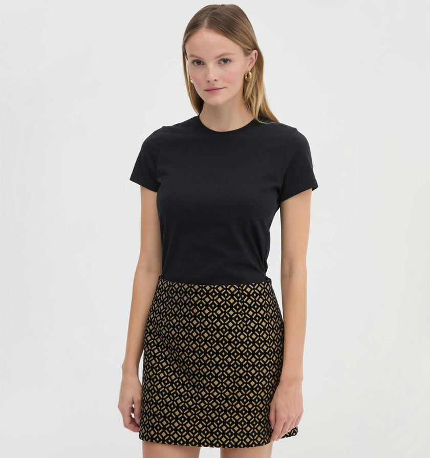 The Hallie Skirt - Byzantine Brocade, Black/Gold