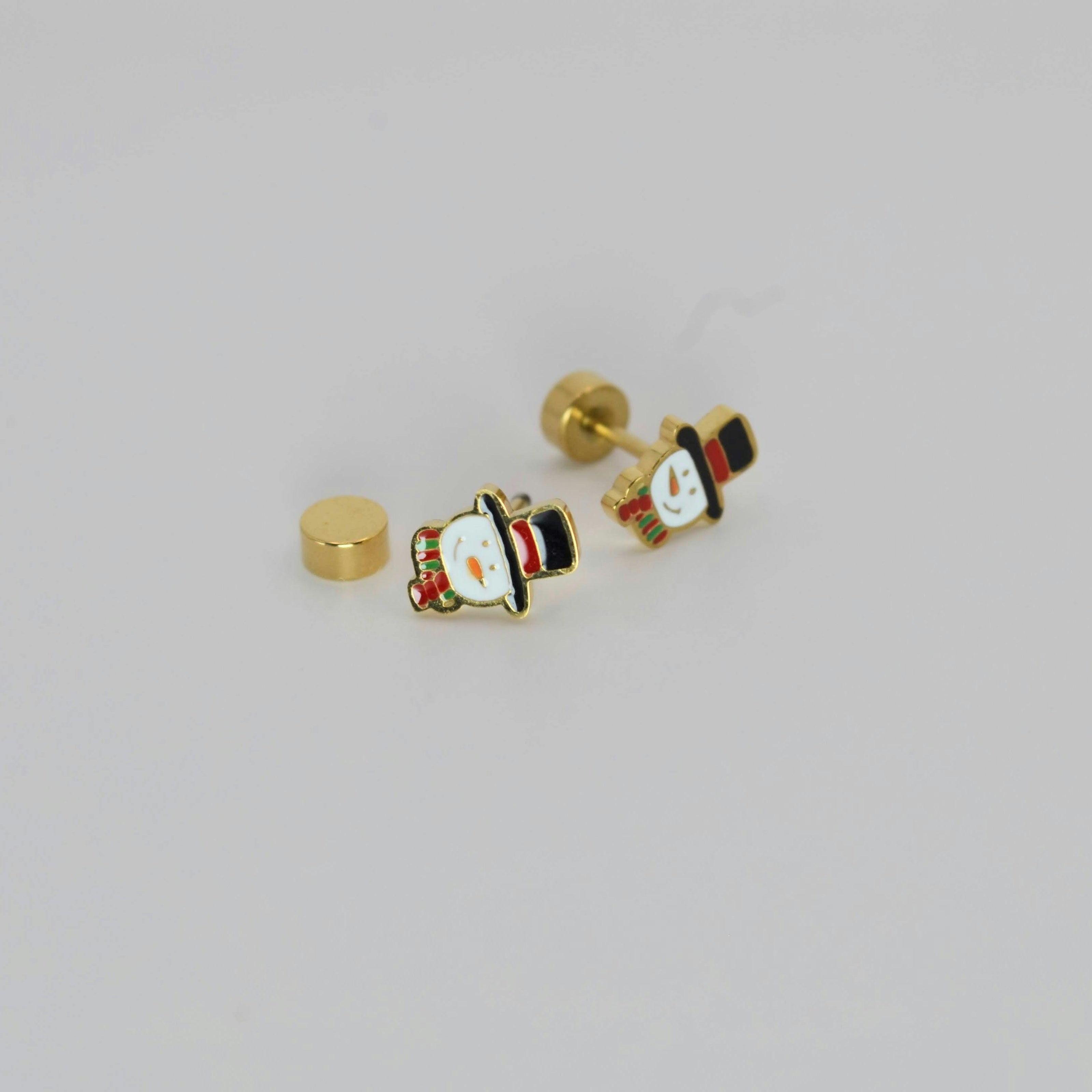 Christmas Gold Earrings (14K Gold Plated)