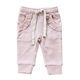 Girl's Joggers in Holiday Blush