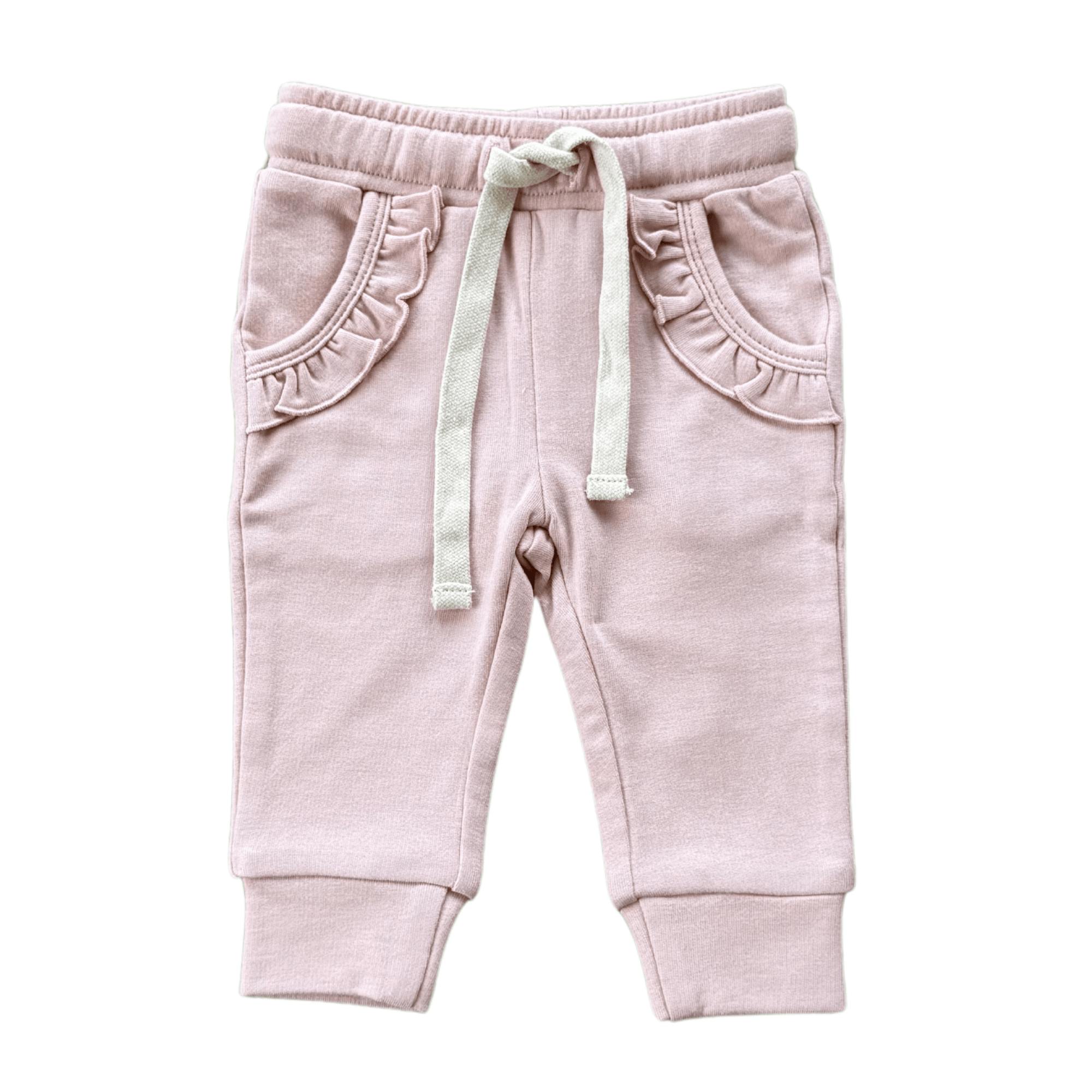 Girl's Joggers in Holiday Blush