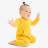 Baby sweatshirt romper in solids