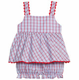 Evie Bloomer Set - Patriotic Plaid