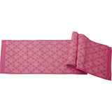 Artisan Hand Loomed Cotton Table Runner - Pink Ginkgo - 18"x96" Arcadia Home