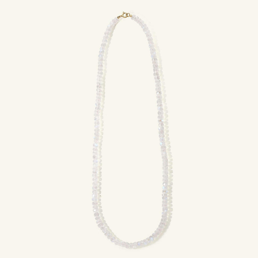 Faceted Rainbow Moonstone Necklace