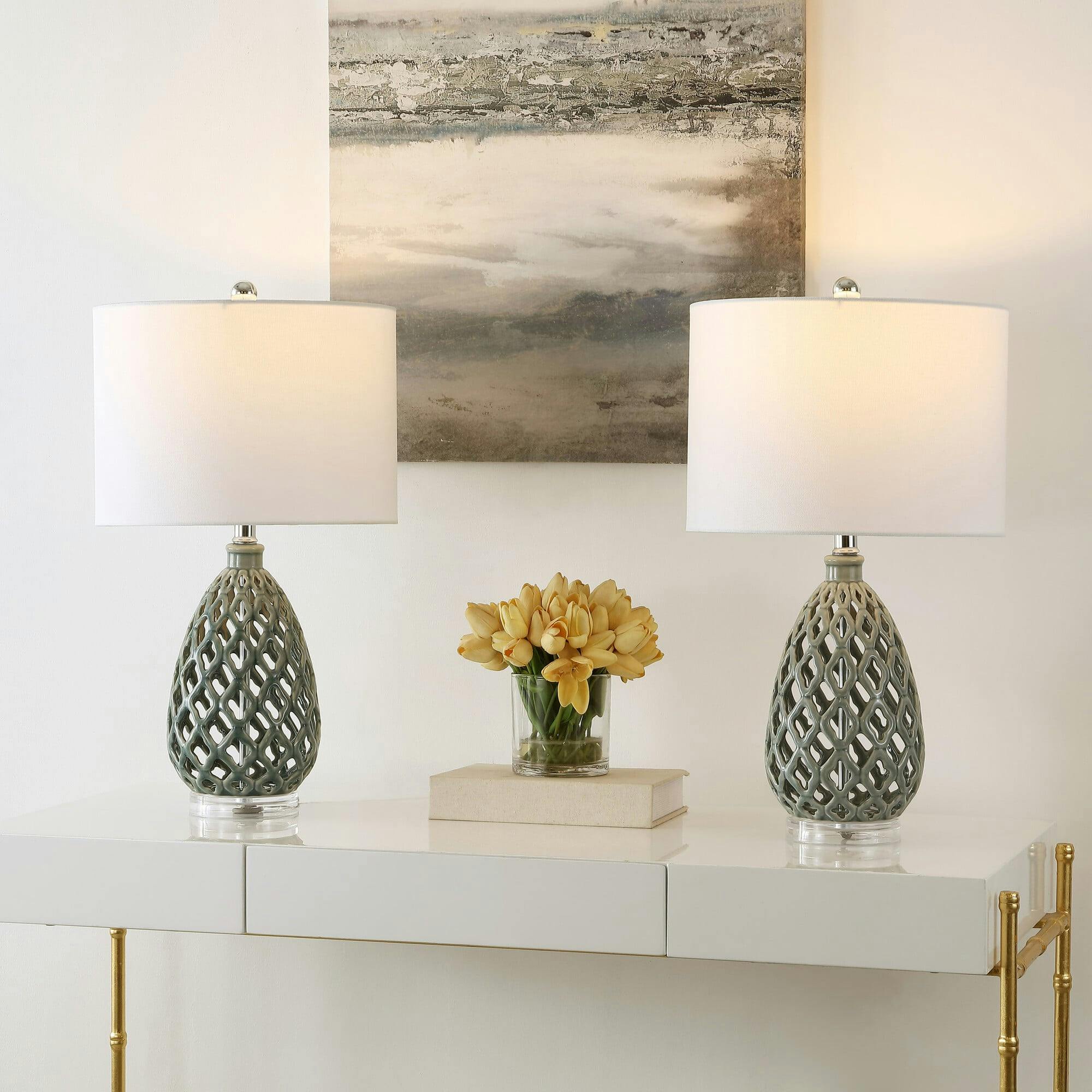 Quin Table Lamps with USB Port