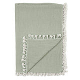 6-Layer Cotton Muslin Baby Blanket (Green Fern)
