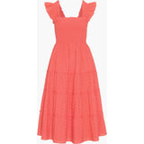 The Ellie Nap Dress - Coral Daisy Broderie