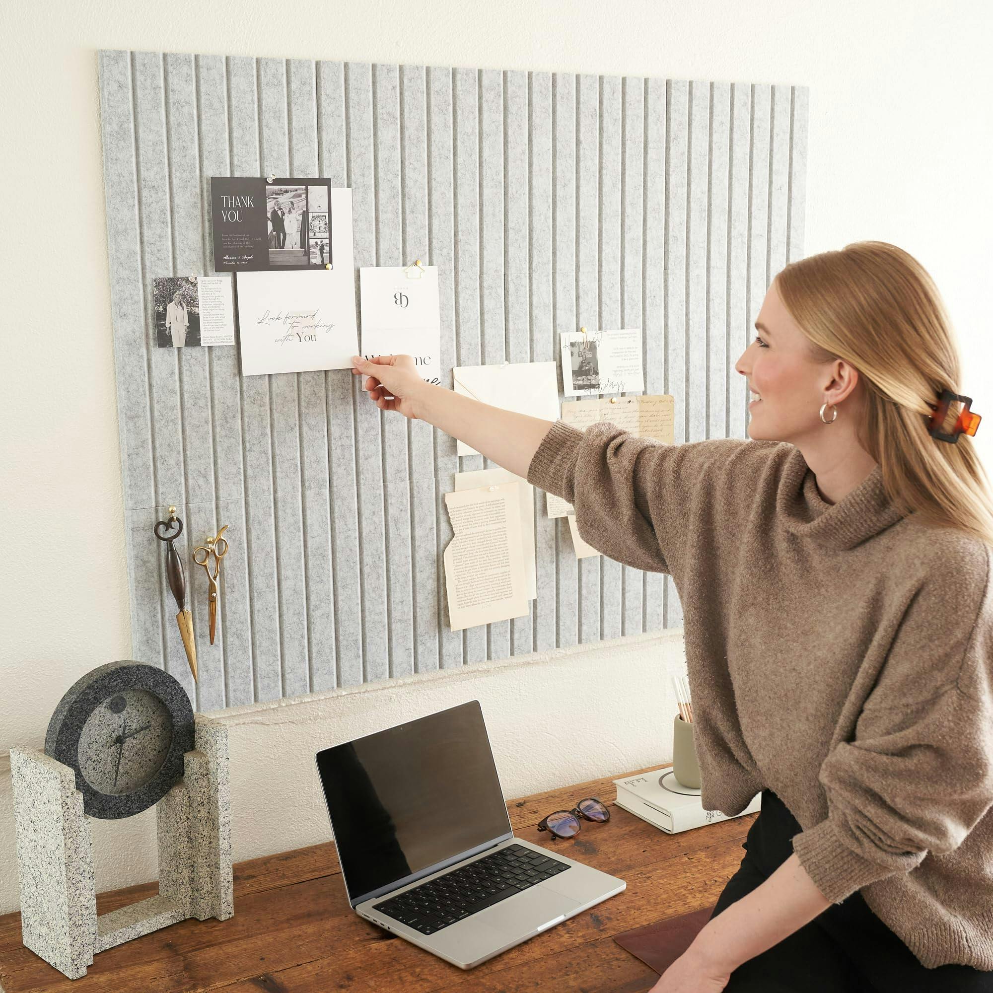 Large Felt Bulletin Board - Stylish 35