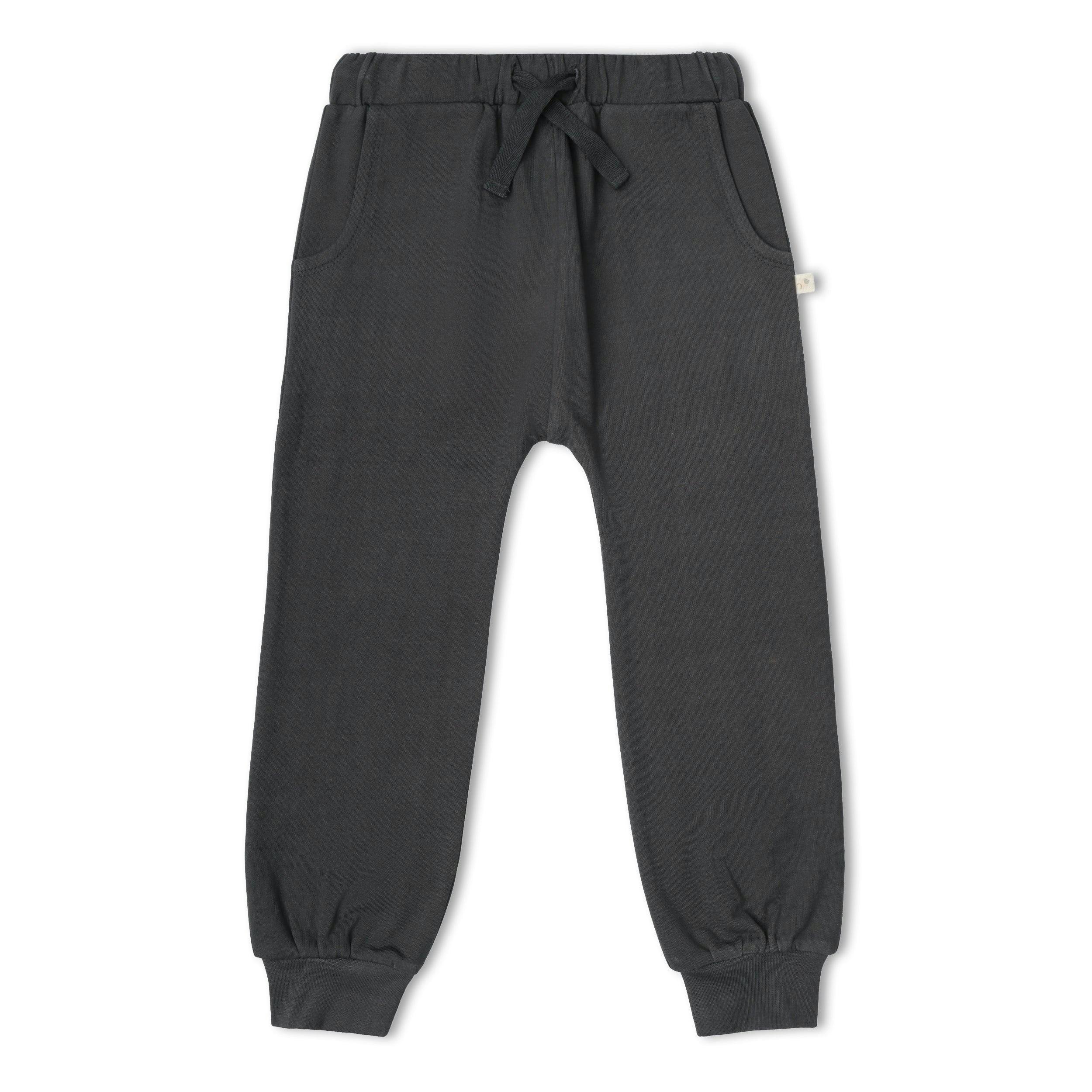 Organic Fleece Jogger Pants - Charcoal