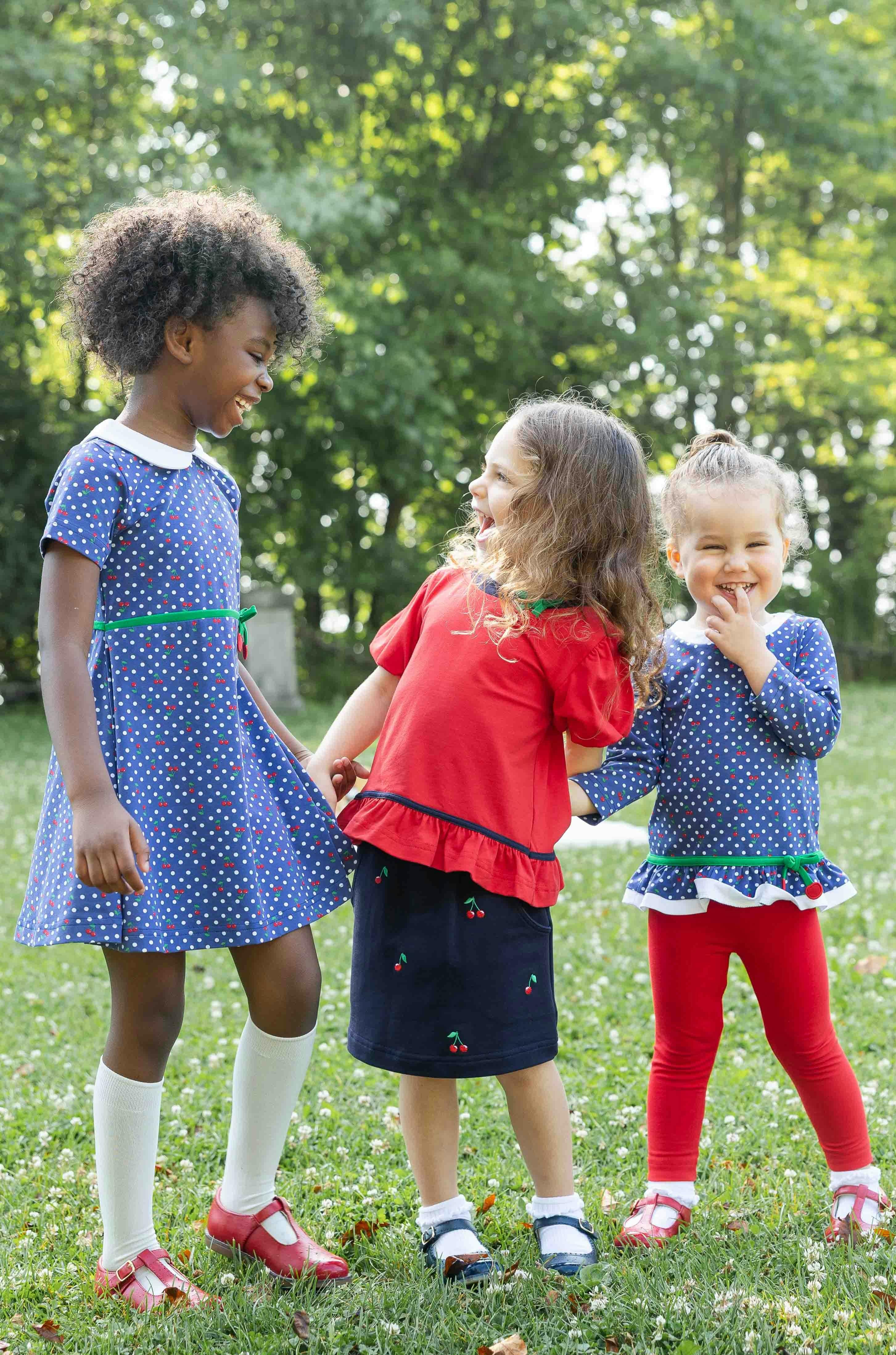 Polka Dot Cherry Knit Tunic Set