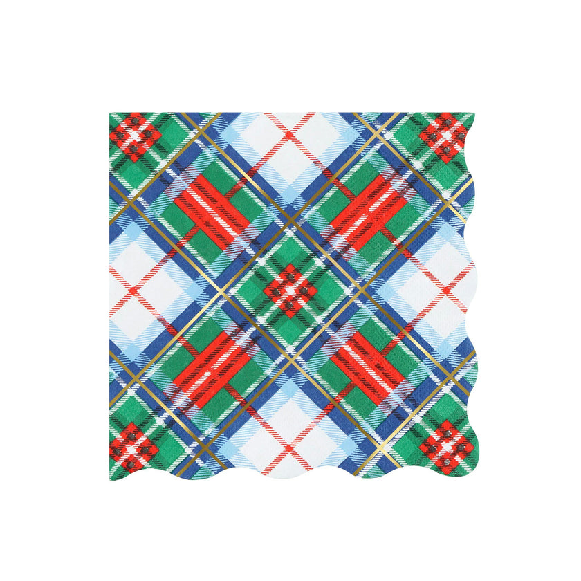 Plaid Mix Large Napkins