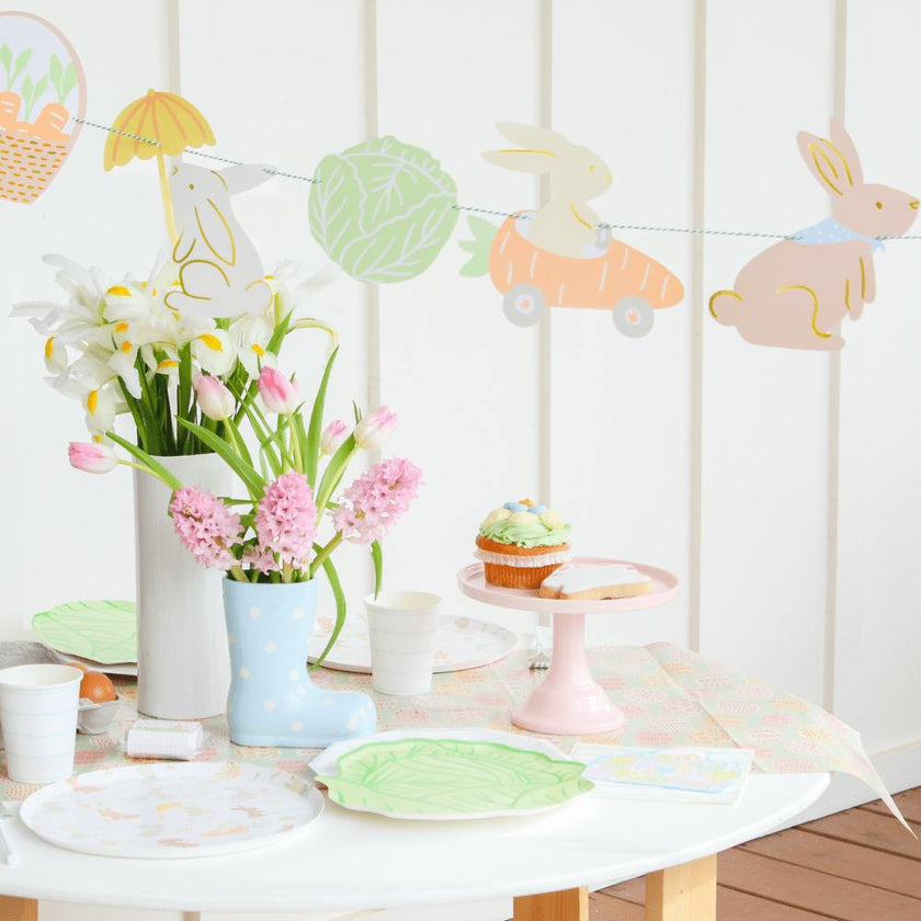 Springtime Bunnies In The Garden Party Garland
