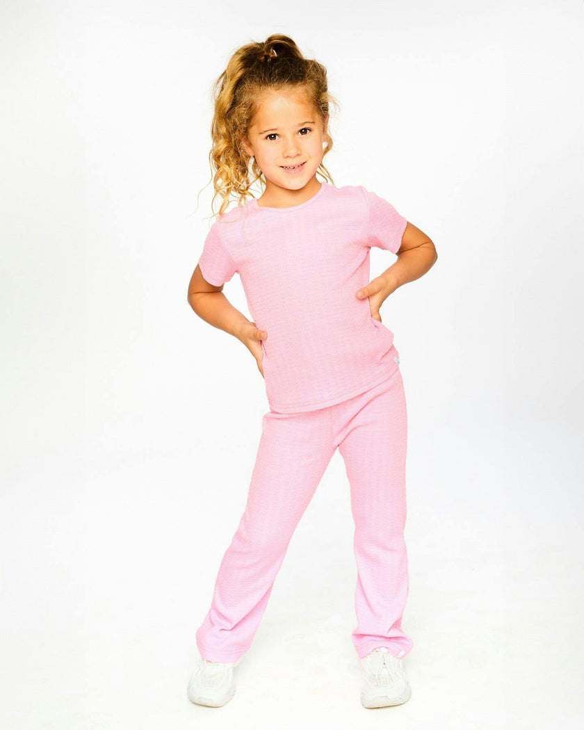 Crinkle Jersey T-Shirt Pink