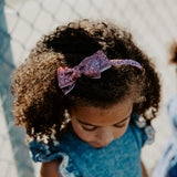 Glitter Bow Headband, Pink