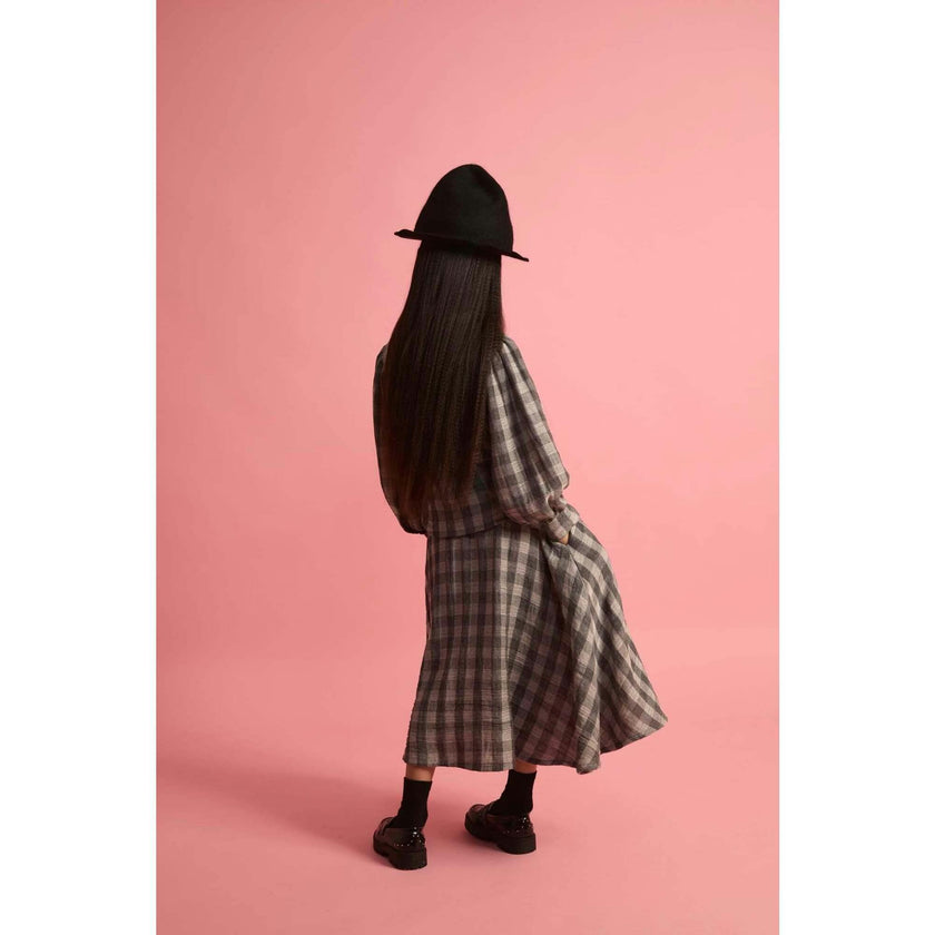 Check Bow Blouse